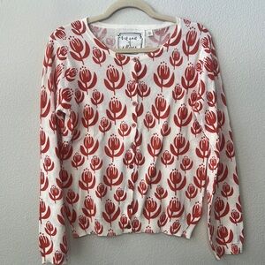 Floreat Red Floral Women's Cardigan